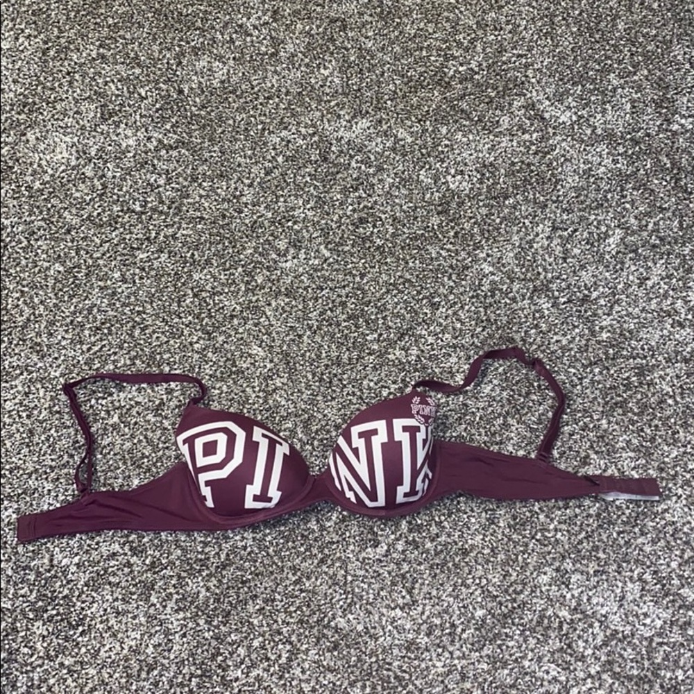 32B PINK burgundy bra